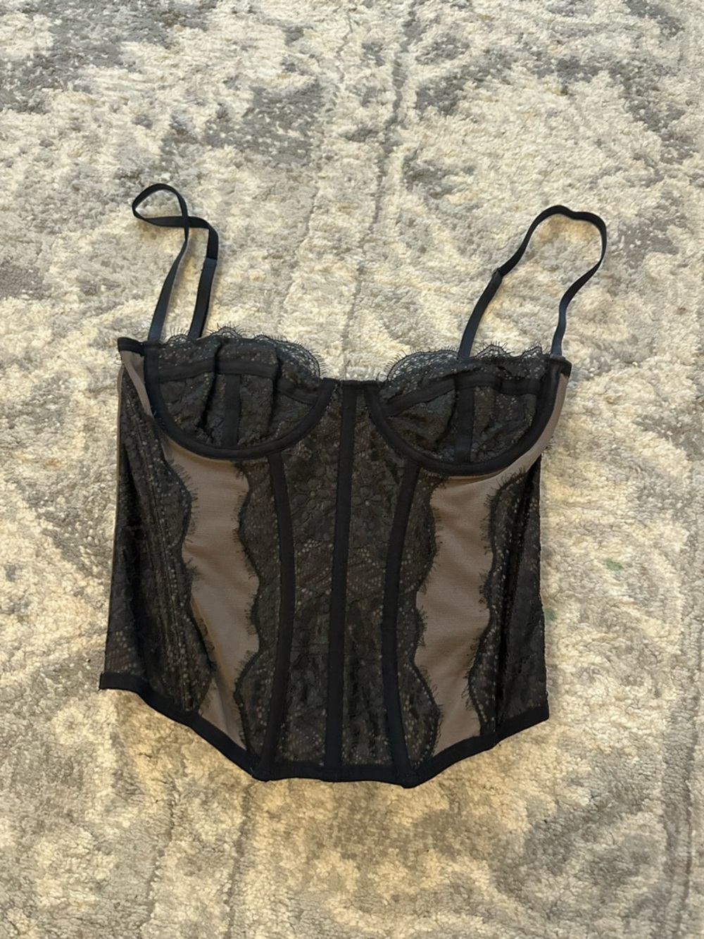 Urban outfitters Black Lace Bustier Corset Top small